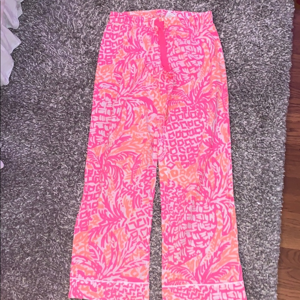 Pink Lilly Pulitzer pajama pants